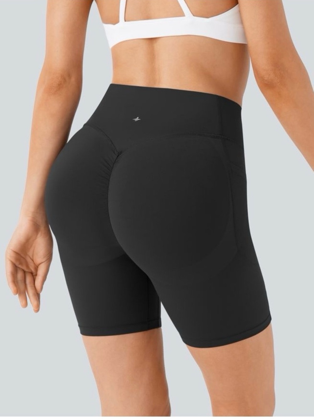Halara UltraSculpt High-Waist Shaping Bike Shorts butt lift scrunch